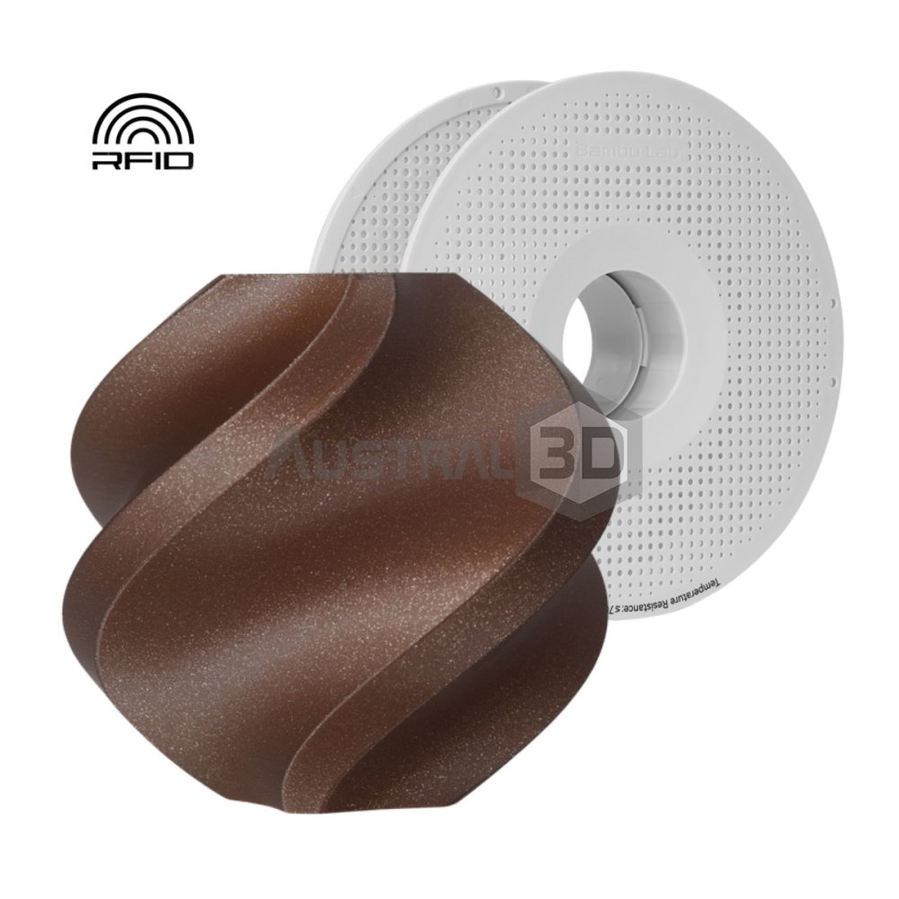 Filamento 3D Bambu Lab PLA Galaxy 1kg 1.75mm MARRON con bobina