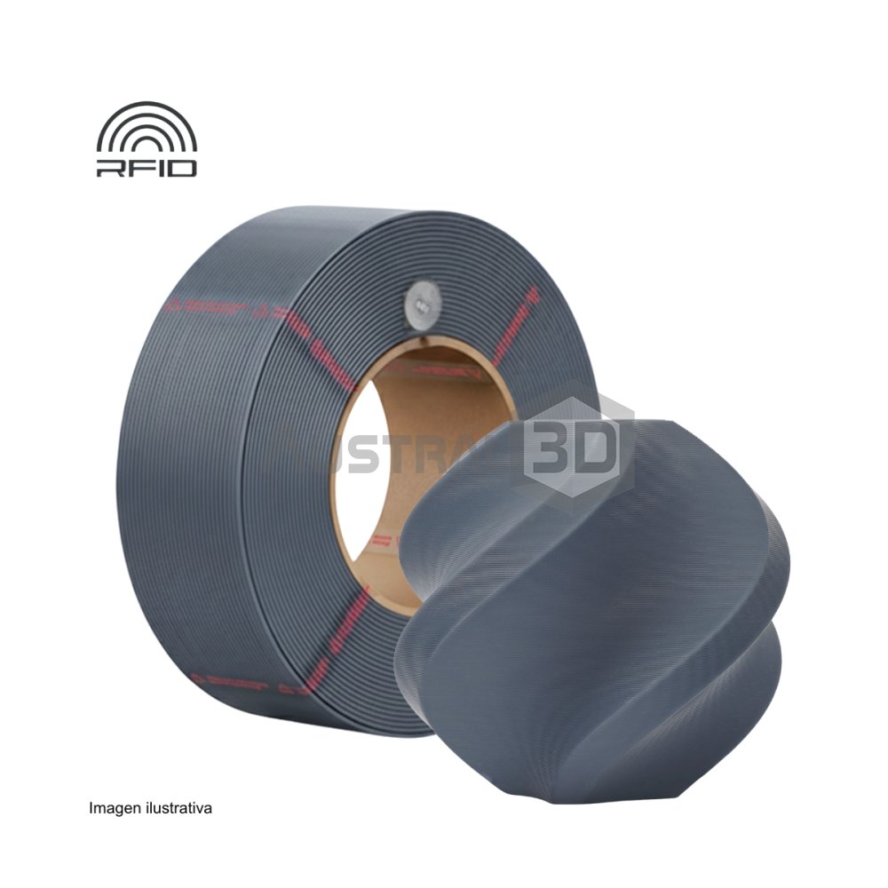 Filamento 3D PLA basic RECARGA BAMBULAB 1.75Mm 1Kg GRIS AZULADO