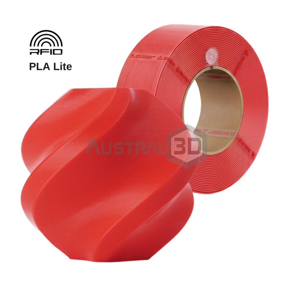 Filamento 3D Bambu Lab PLA Lite 1kg 1.75mm ROJO recarga sin bobina