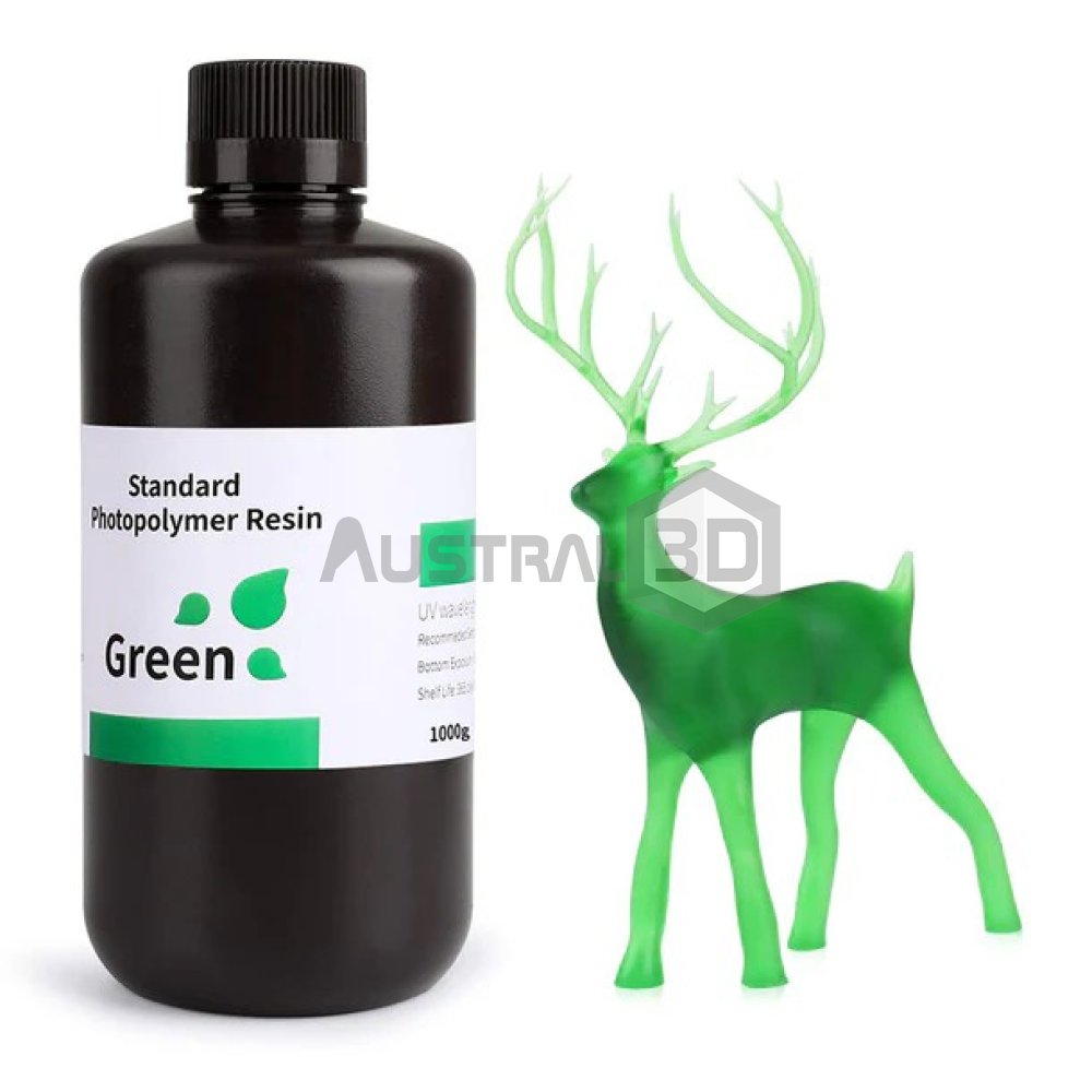 Resina Elegoo Estandar 1kg VERDE TRANSPARENTE