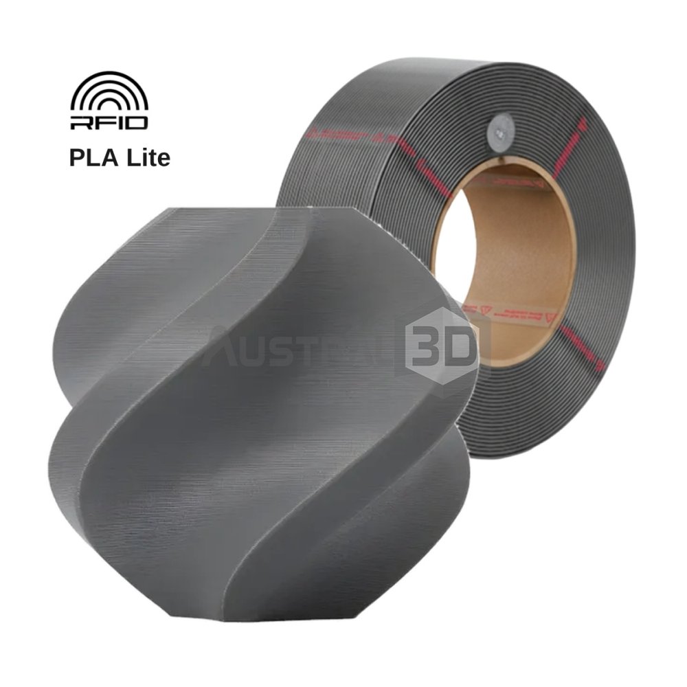 Filamento 3D Bambu Lab PLA Lite 1kg 1.75mm GRIS OSCURO recarga sin bobina