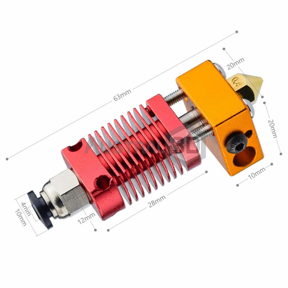 Hotend extrusor Creality MK8 Ensamblado