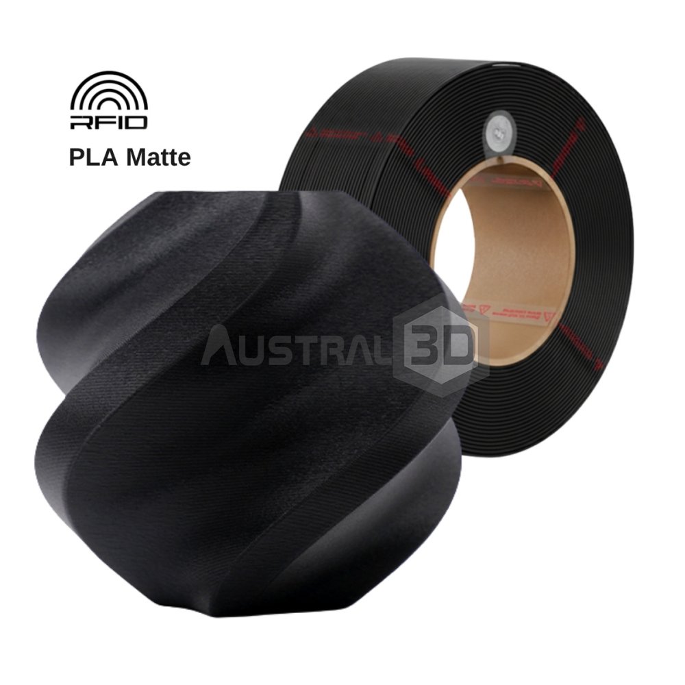 Filamento 3D Bambu Lab PLA Lite 1kg 1.75mm NEGRO CARBON MATE recarga sin bobina
