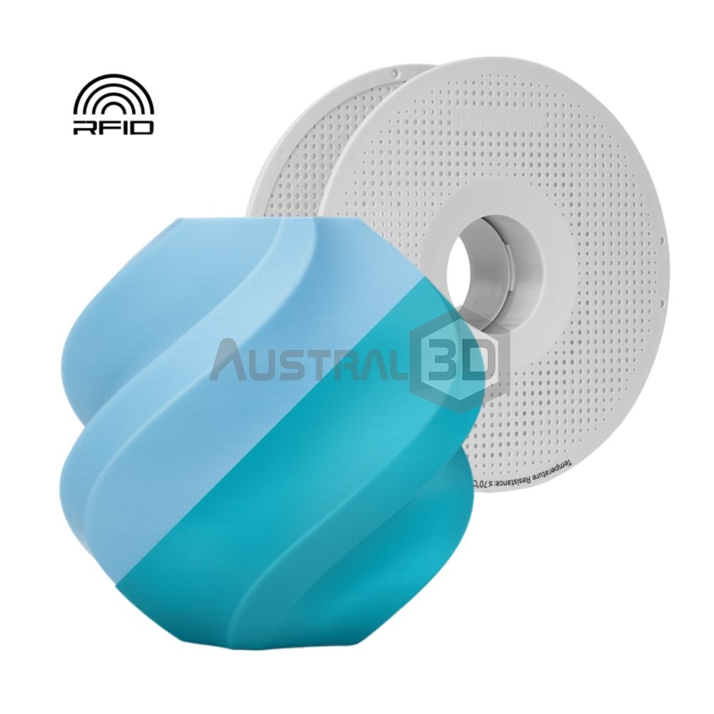 Filamento 3D Bambu Lab PLA Glow 1kg 1.75mm AZUL brilla en la oscuridad