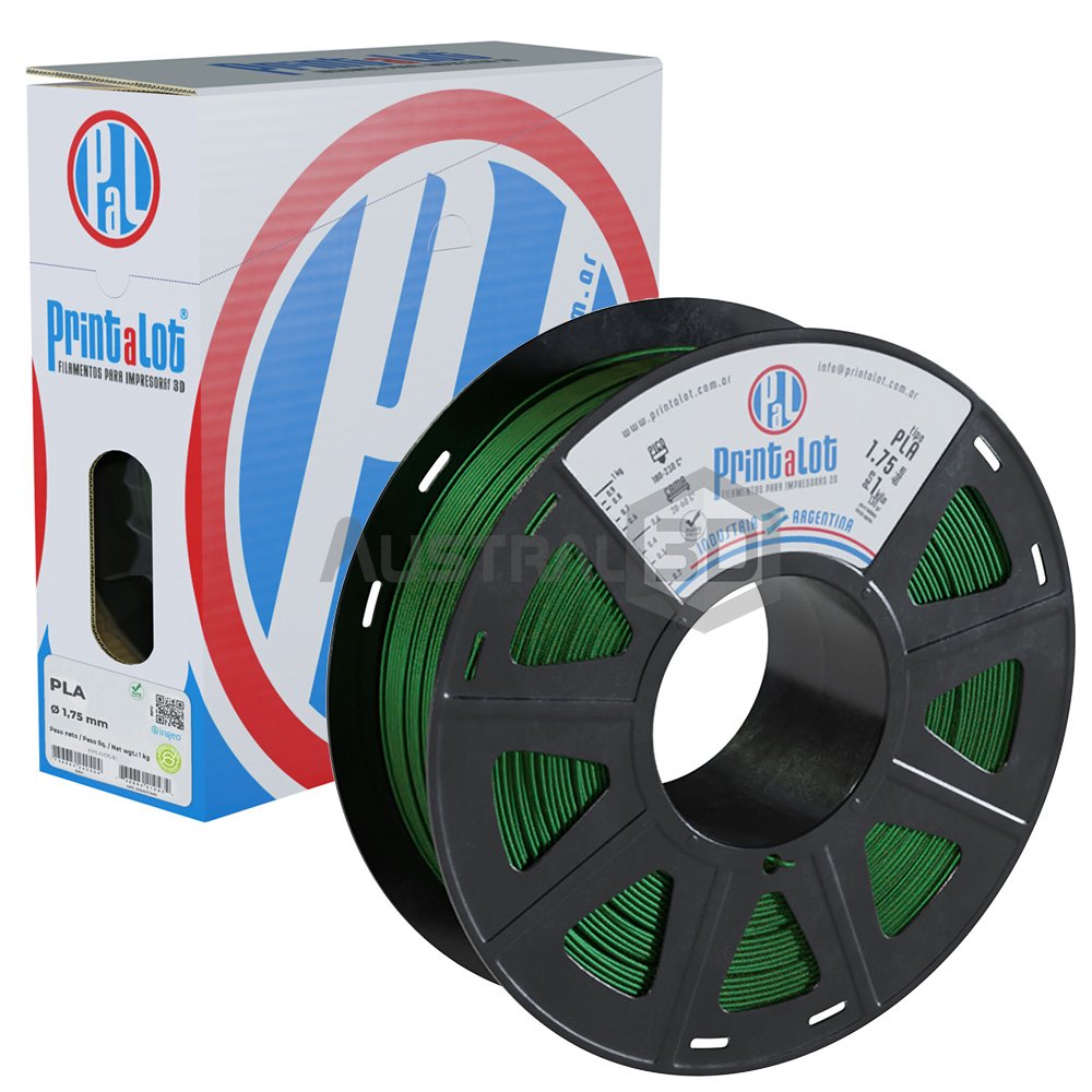 Filamento 3D Printalot 1.75mm 1kg PLA KRIPTONITA METALIZADO