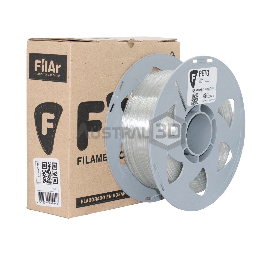 Filamento 3D PETG Filar 1.75Mm 1Kg CRISTAL