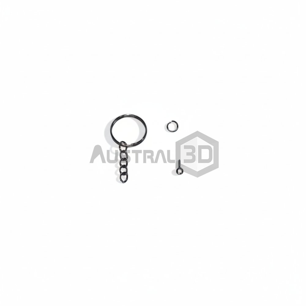 Argollas REFORZADAS premium Llavero + Cadena + Unión + Perno x10