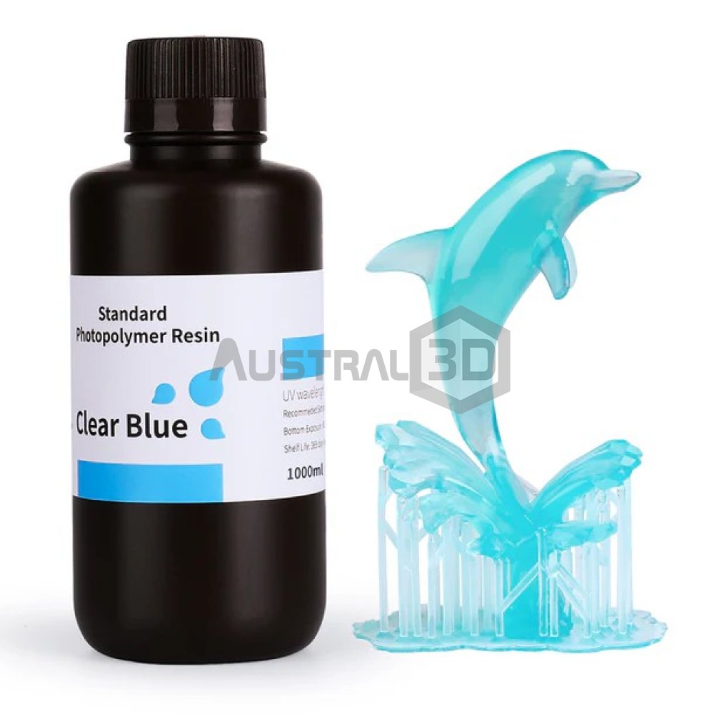 Resina Elegoo Estandar 1kg AZUL TRANSPARENTE