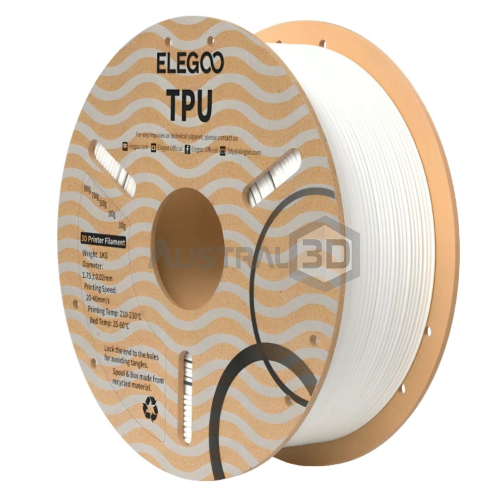 Filamento ELEGOO TPU Flexible 1 kg BLANCO