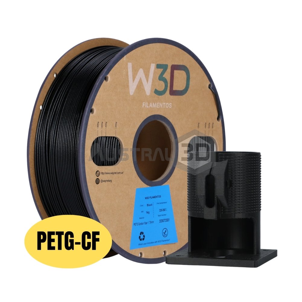 Filamento W3D 1kg PETG-CF NEGRO