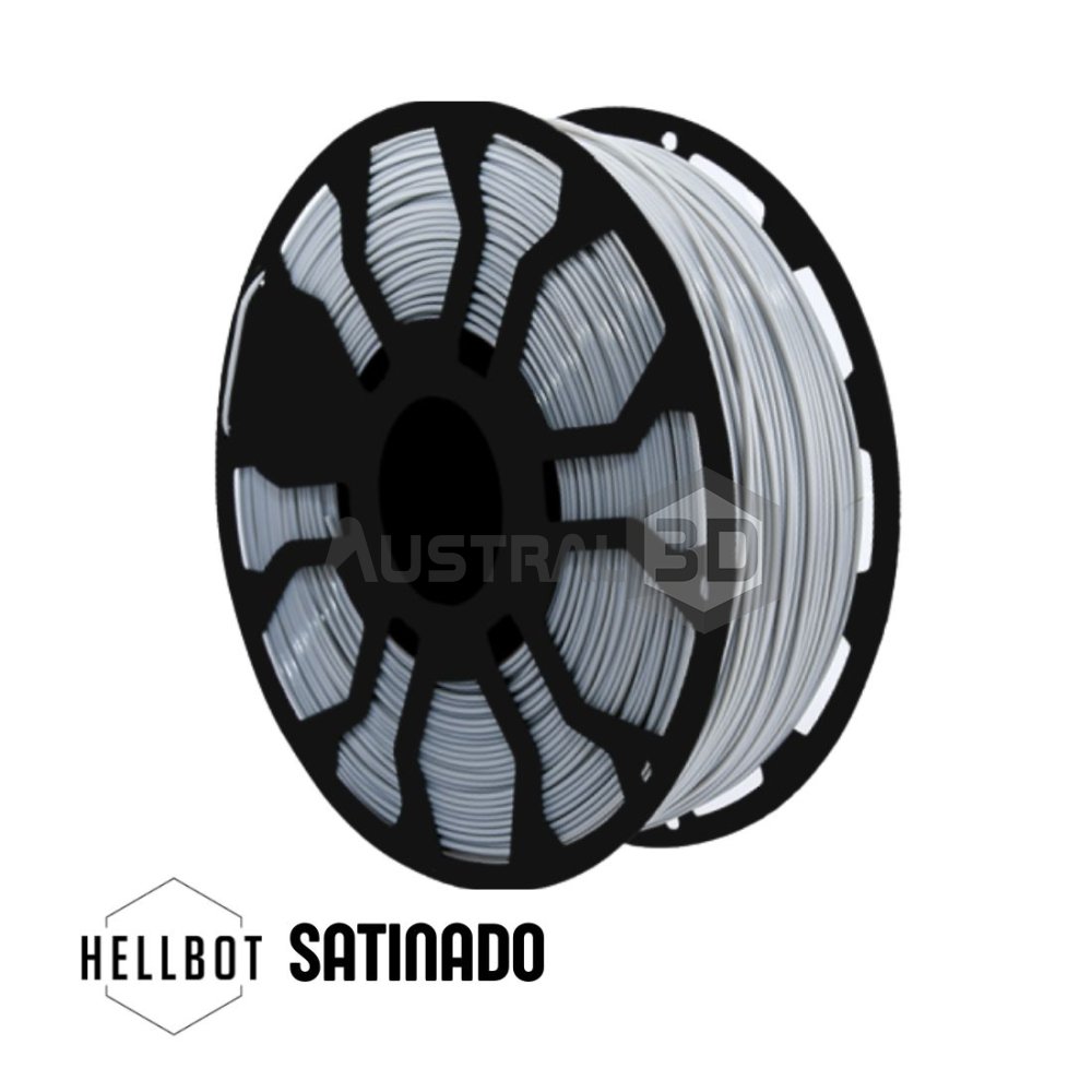 Filamento 3D ECOFILA LOCK PLA SATINADO 1.75 Hellbot 1kg GRIS