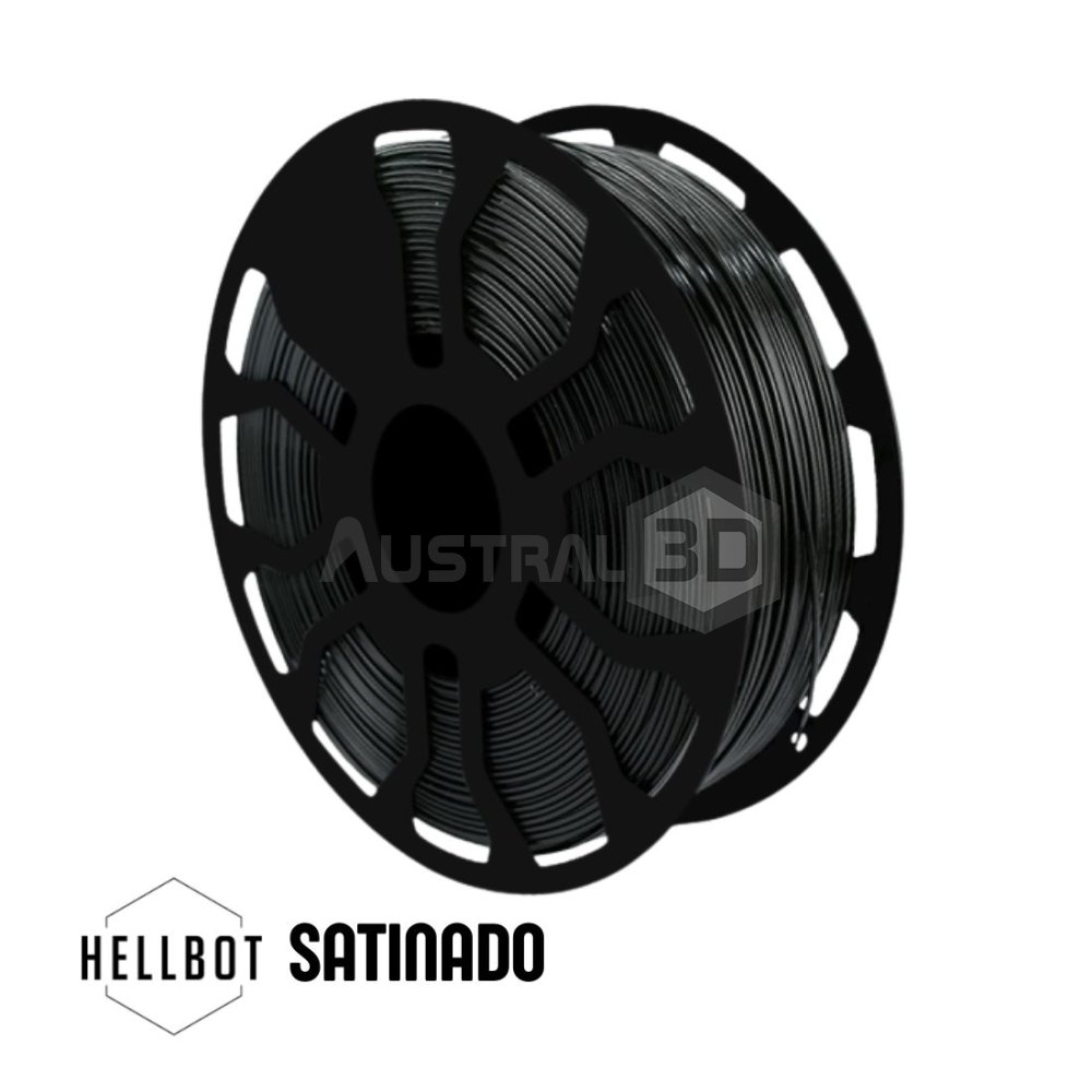 Filamento 3D ECOFILA LOCK PLA SATINADO 1.75 Hellbot 1kg NEGRO