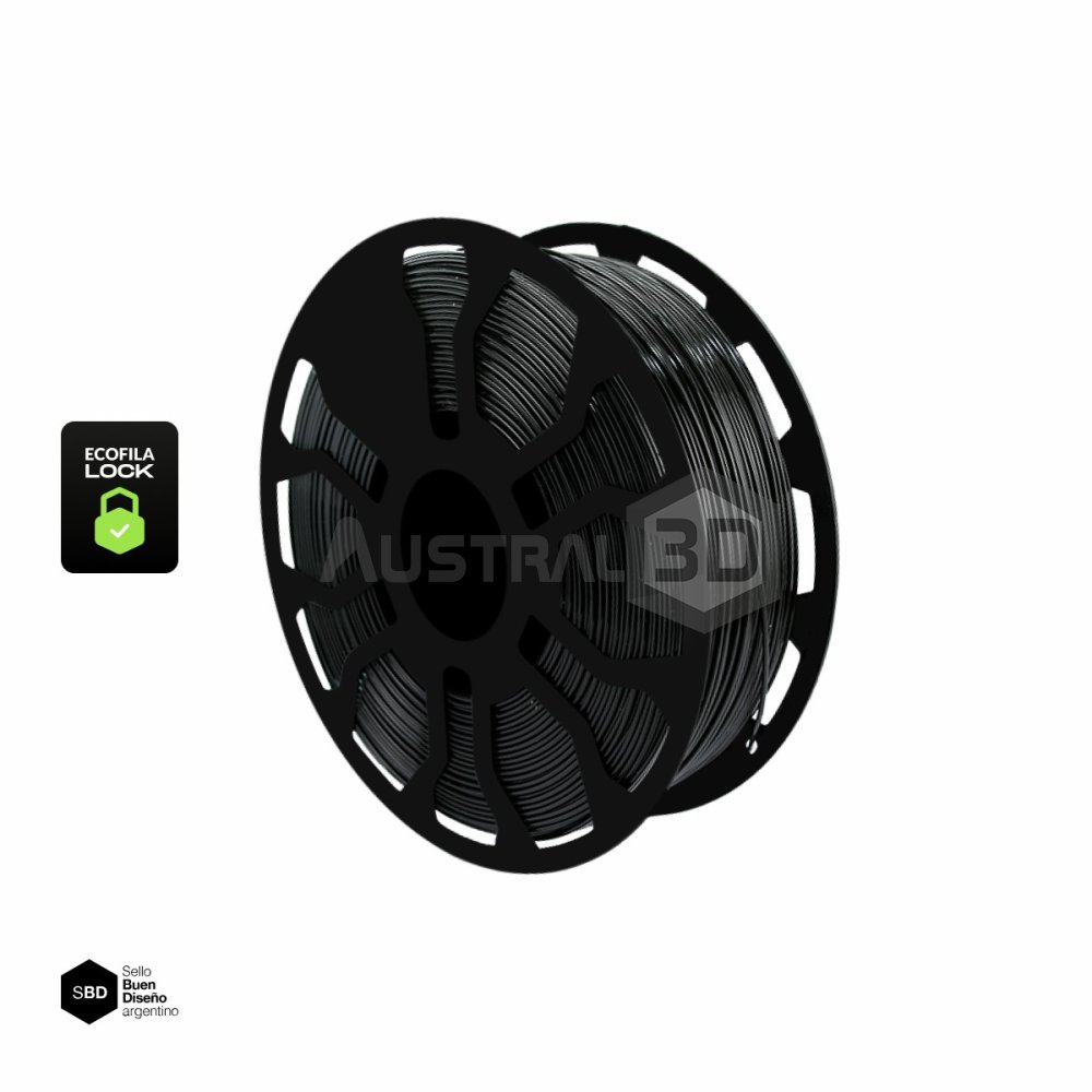 Filamento 3D ECOFILA PLA 1.75 Hellbot 1kg NEGRO