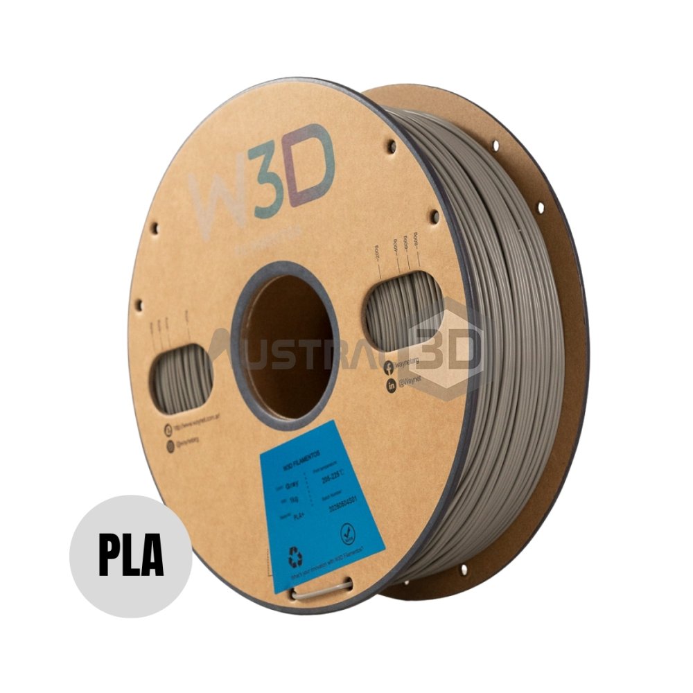 Filamento PLA+ W3D 1kg GRIS