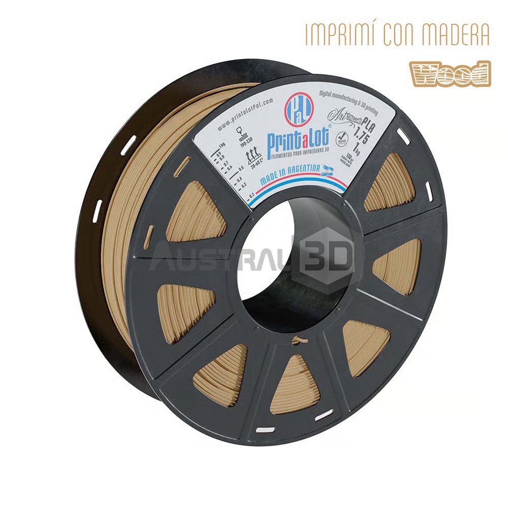 Filamento 3D Printalot 1.75mm 1kg WOOD FRESNO