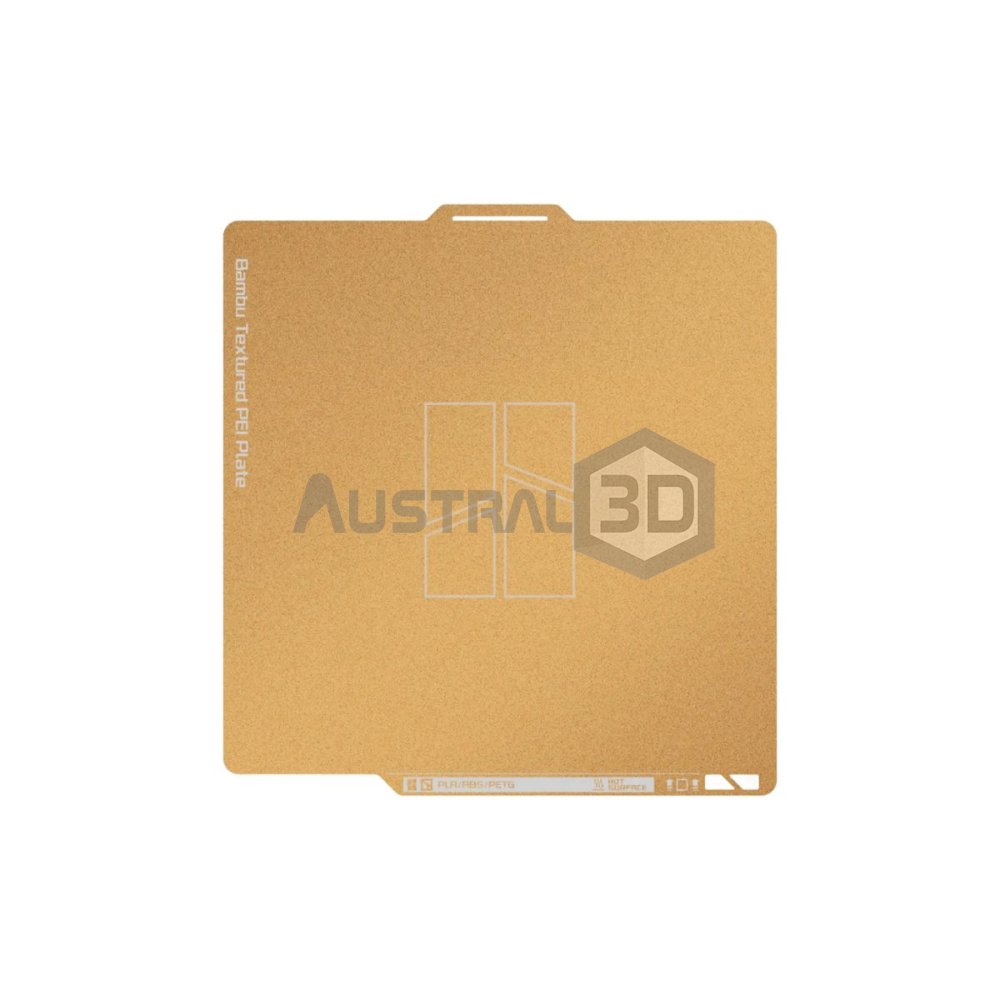 Base Placa PEI Texturizada Dorada Bambulab 